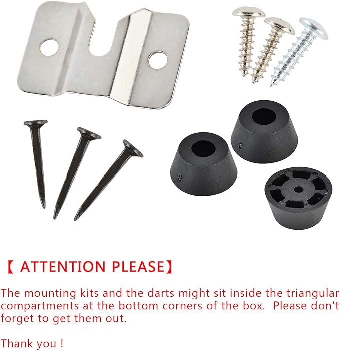 LinkVisions Dartboard with Staple-Free Bullseye, 18g Steel Tip Darts Set,12 Steel Tip Darts 18g, Dartboard Mounting Kits Included