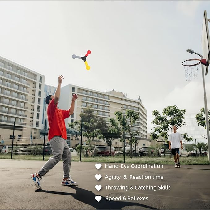 MUSKULO MONSTRO 5 PCs Reaction Speed Training Tools Kit, 1 Hand Eye Coordination Stick, 4 Rubber Reaction Balls, Improve Reflex, Agility and Focus for Sports, Exercise and Fun for All Ages