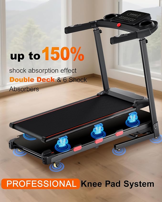 340lb Capacity Walking Pad Treadmill with 12% Incline, Big LED Display Under Desk Treadmill Support Full Manual/3-Preset Countdown/App Mode, Portable Treadmills for Small Spaces, Home