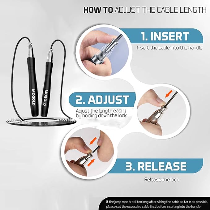 Speed Ropes Jump Rope For Men/Women- Premium Quality Tangle-Free - Self-Locking Screw-Free Design - Speed Ropes for Boxing/Crosffit/Double-Unders - Skipping Rope for Workout & Home Exercises