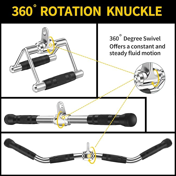 Cable Machine Attachment, LAT Pulldown Attachments, Home Gym Accessories, Triceps Pull Down Attachment