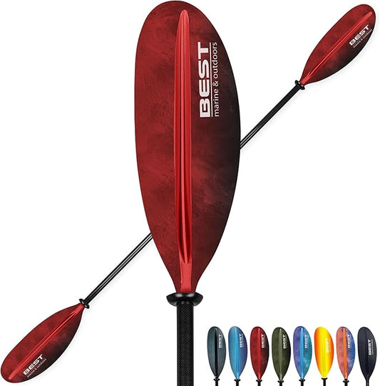 Best Marine and Outdoors Kayak Paddle, Carbon Fiber Shaft & Fiberglass Reinforced Polypropylene Blades, 220cm, 234cm, 250cm, Lightweight Kayak Paddles for Adults