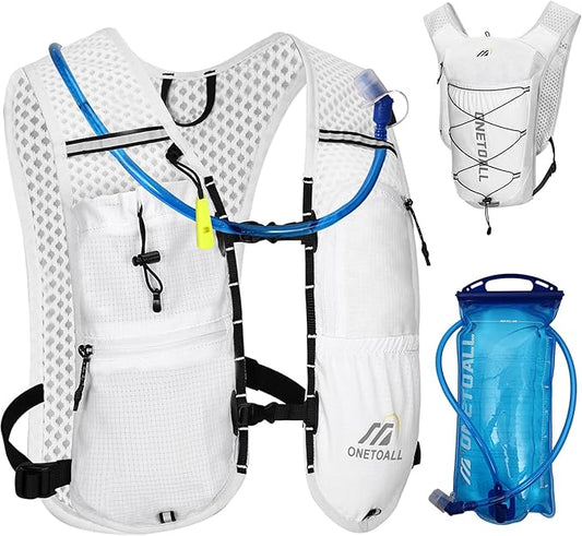 Running Vest for Women & Men, Lightweight 150g Hydration Backpack, 6L Pack for Trail Running, Marathon, Hiking, Cycling, Jogging, Adjustable Fit