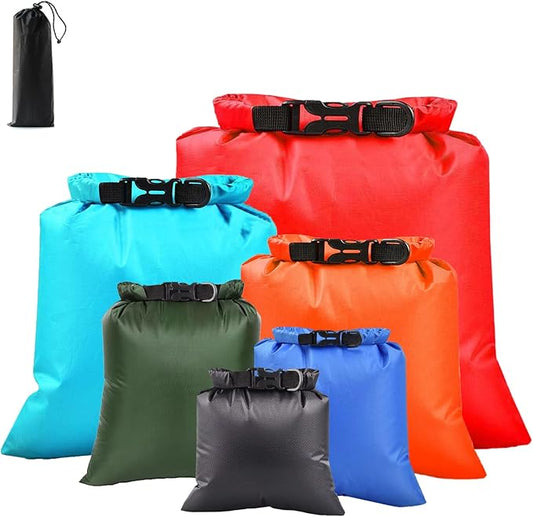 6PCS Dry Bags Waterproof, Lightweight Dry Bags for Kayaking Waterproof，Outdoor Waterproof Bag for Kayaking Hiking Boating Camping