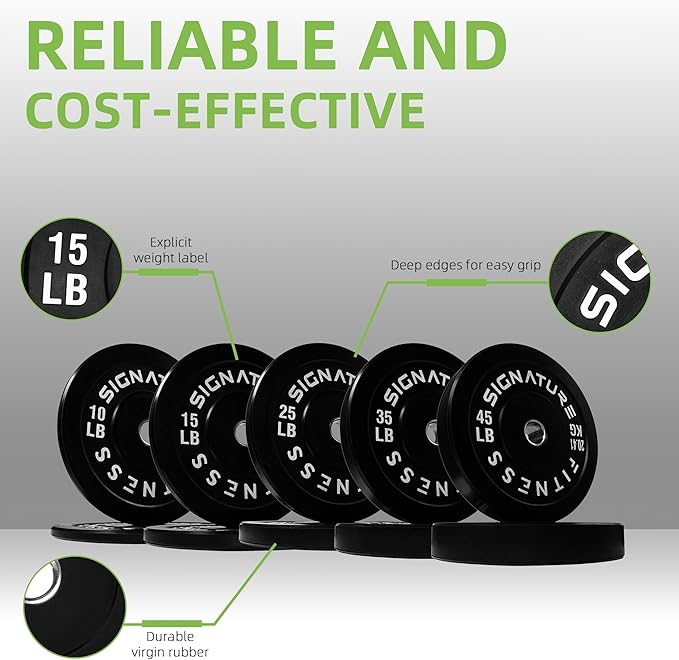 Olympic Bumper Plates Set, 2" Weight Plates for Strength Training & Weightlifting, Paris or Set or Set with Barbell, Multiple Options