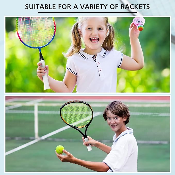 Jerify 24 Pieces Tennis Racket Grip Tape, Precut Badminton Racket Overgrips Tape with Velvety Comfort for Anti Slip and Absorbent Grip