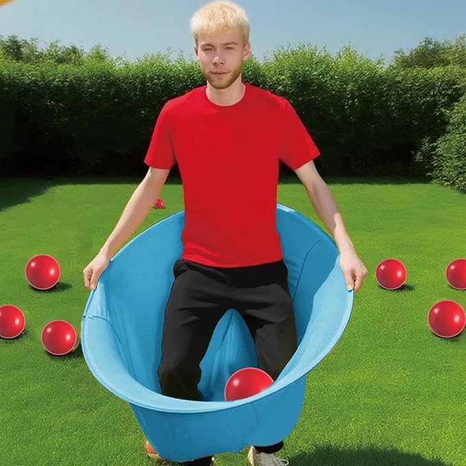 Granny Pants Yard Game Set - Giant Outdoor Party Game with 8 Bouncy Balls and Pump，Fun Family Reunion & Adult Yard Games for Groups