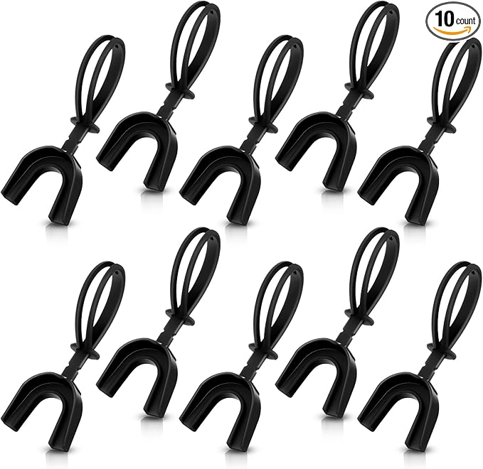 Dunzy 10 Pcs Strapped Mouth Guard Sports Mouthguard with Strap No Boiling Mouthguard Adult Youth Football Mouthpiece Mouth Protector for Boxing Basketball Lacrosse