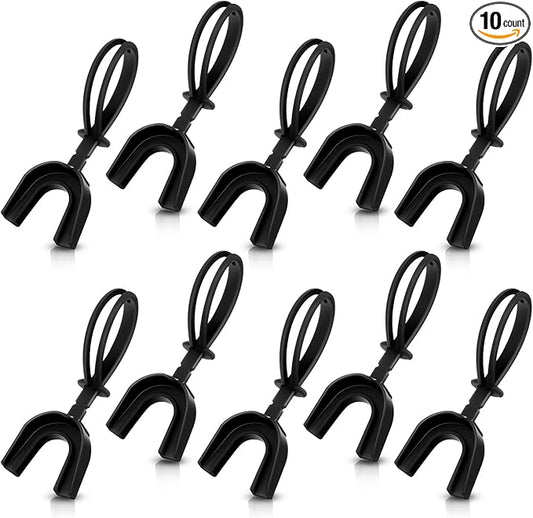 Dunzy 10 Pcs Strapped Mouth Guard Sports Mouthguard with Strap No Boiling Mouthguard Adult Youth Football Mouthpiece Mouth Protector for Boxing Basketball Lacrosse
