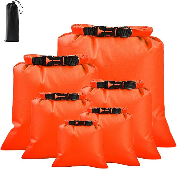 6PCS Dry Bags Waterproof, Lightweight Dry Bags for Kayaking Waterproof，Outdoor Waterproof Bag for Kayaking Hiking Boating Camping