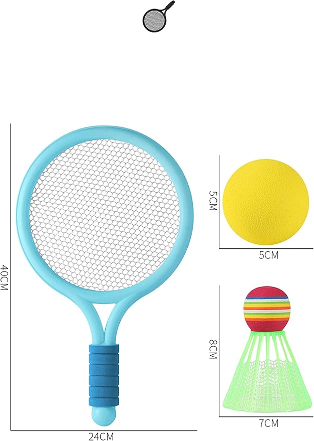 Kids Tennis Rackets with Carrying Bag, Soft Training Balls and Badminton Shuttlecocks with Tennis Rackets Kids, Tennis Racquets Gift Set for Children Outdoor Indoor Sports