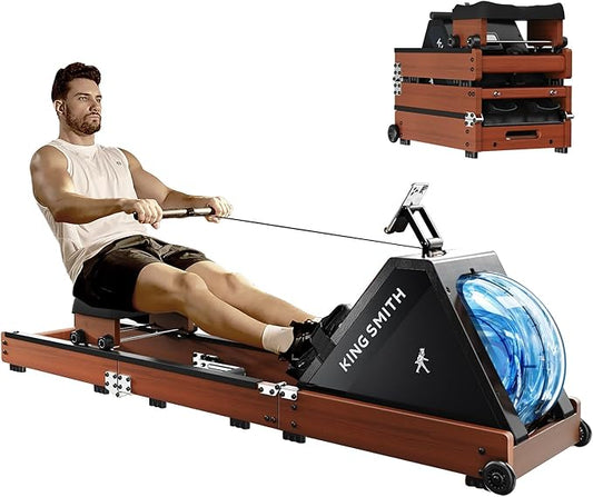 Water Rowing Machines for Home, WR20 Foldable Row Machine, 331LB Weight Capacity, Water Rower Machine with LCD Monitor, App Supported and Comfortable Seat for Folding Water Rowers