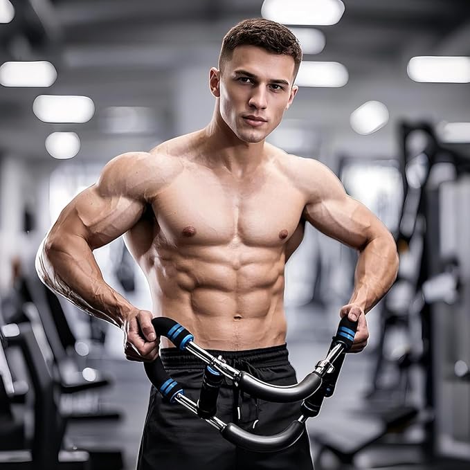 Twister Arm Exerciser,Adjustable Spring Workout Bar, Forearm Triceps Chest Enhanced Exercise Strengthener,Portable Home Fitness Equipment