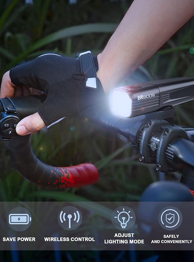 TOWILD BR1000 Bike Lights for Night Riding,1000 Lumen Lightweight Bike Front Light,Long Battery Life,Compatible with Garmin/GoPro Mount,3500mAh Rechargeable&Replaceable Battery,for Commuter Cyclists