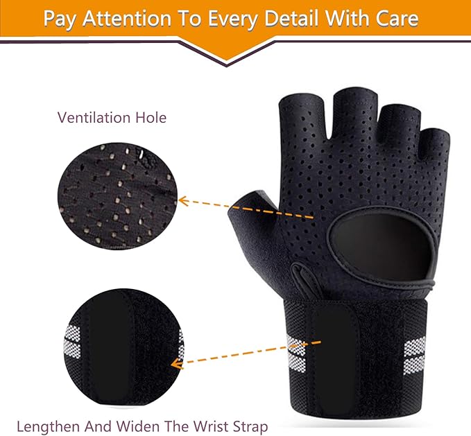 Workout Gloves for Men and Women, Breathable Exercise Gloves for Weight Lifting, Cycling, Gym, Training, Fitness