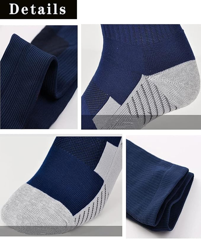 Baseball Socks 3 Pairs for Kid Youth Adult(4-20 Years Old) Team Sport Athletic Soccer Socks Cushion Softball Socks