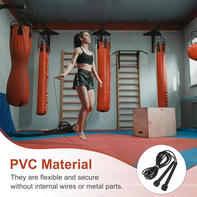 PATIKIL Jump Rope PVC, Adjustable Speed Skipping Rope Tangle-Free Exercise Equipment for Workout Women Men Outdoor Training Home Fitness