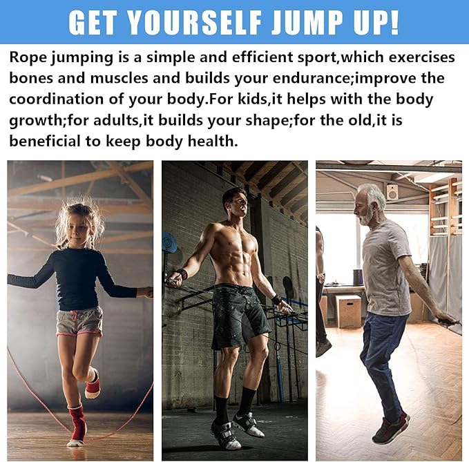 Speed Jump Rope Skipping - Blazing Fast Jumping Ropes - Endurance Workout for Boxing, MMA, Workout Equipment Martial Arts or Just Staying Fit Adjustable for Men, Women and Children