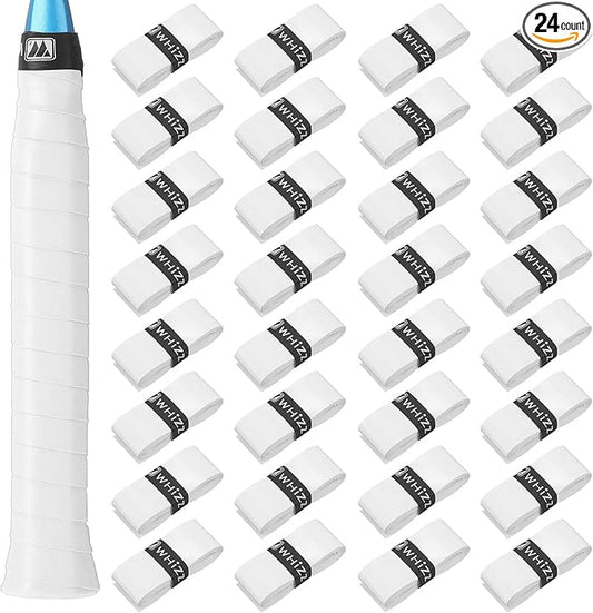 Jerify 24 Pieces Tennis Racket Grip Tape, Precut Badminton Racket Overgrips Tape with Velvety Comfort for Anti Slip and Absorbent Grip