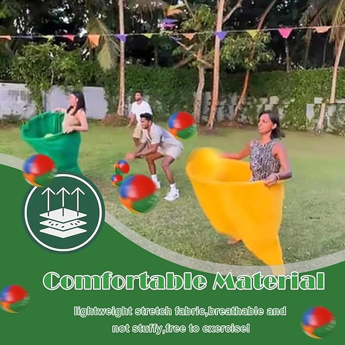 Granny Pants Yard Game, Oversized Giant Stretchy Pants Outdoor Game with Inflatable Ball & Bicycle Pump, for Birthdays, BBQs, Beach and Backyard Games