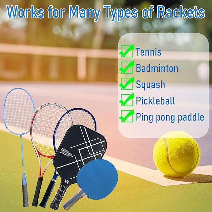 LK Sports Tennis Racket Grip Tape, 12 Pack, Absorbent and Anti-Slip Tennis Overgrip, Precut Soft Pickleball Paddle/Badminton Wrap Grips Tape