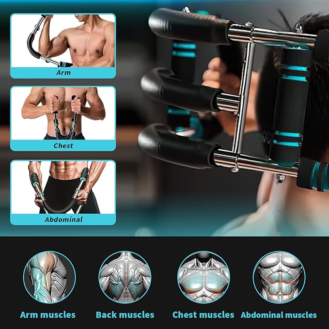 Twister Arm Trainer, Adjustable Chest Workout Equipment Arm Trainer for Men Forearm Exerciser Ab Twister Arm Blaster Portable Home Gym