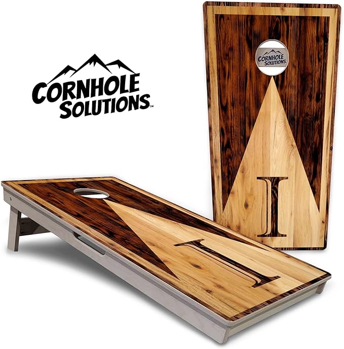 Tournament Cornhole Boards - Regulation 2'x4' Set 3/4" Baltic Birch - Bags Sold Separatetly (Wood Letter Design)