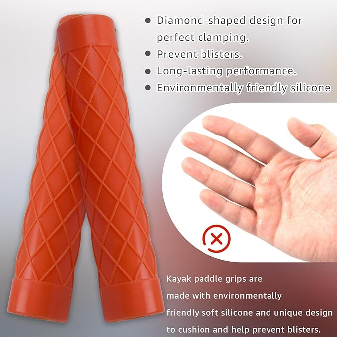 2-Pack Kayak Paddle Grips No Slip Oar Grip for Take-Apart Paddles, Blister Prevention Kayaking Accessories (Diameter of 30mm/1.18 inches)