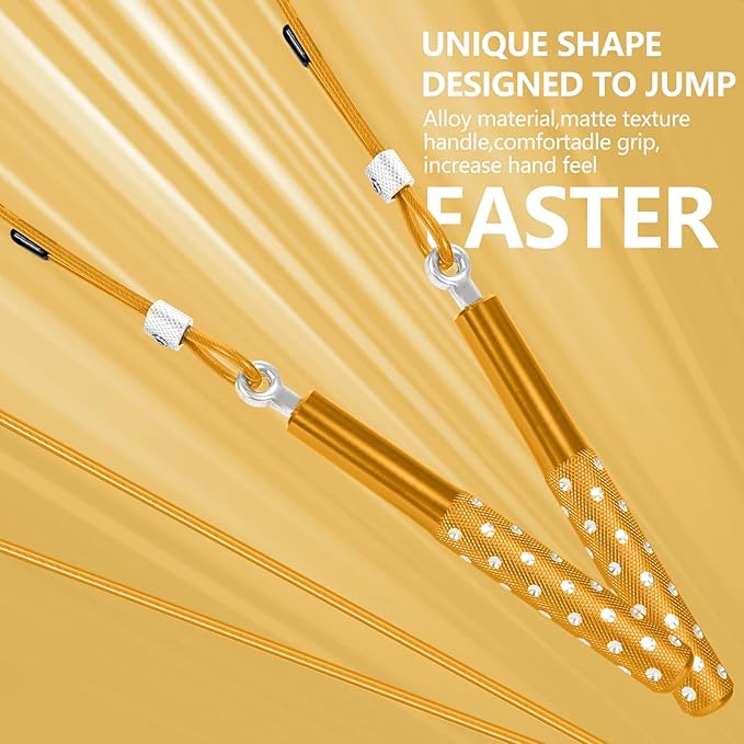 Jump Rope, Wastou Speed Jumping Rope for Training Fitness Exercise, Adjustable Adults Workout Skipping Rope for Men, Women, Kids, Girls