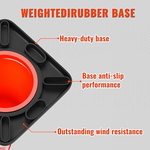 Traffic Cones 28 inch Orange 12 Pack Heavy Duty Safety Cones with Reflective Collars Fit Parking Lot,Driveway Road Traffic Control Construction Cones
