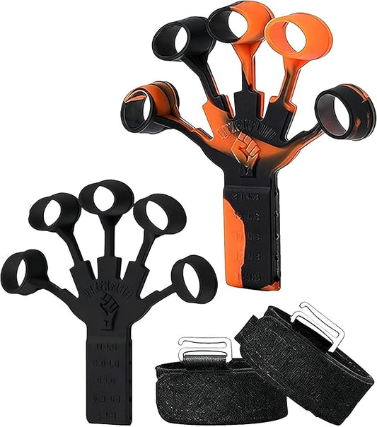 Grip Strength Trainer with Forearm Strengthener, Hand Grip Strengthener, Hand Extension Exerciser, Stress Relief Ball and Hand Grip Strengthener for Muscle Building and Injury Recover(5 PCS)