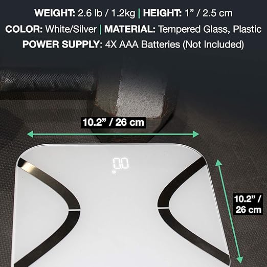Korescale Gen2 Digital Smart Scale with BMI, Body Fat, Muscle Mass, Weight | Highly Accurate Bathroom Scales, Bluetooth Composition Analyzer | Compatible with KoreHealth, Apple Health App (White)