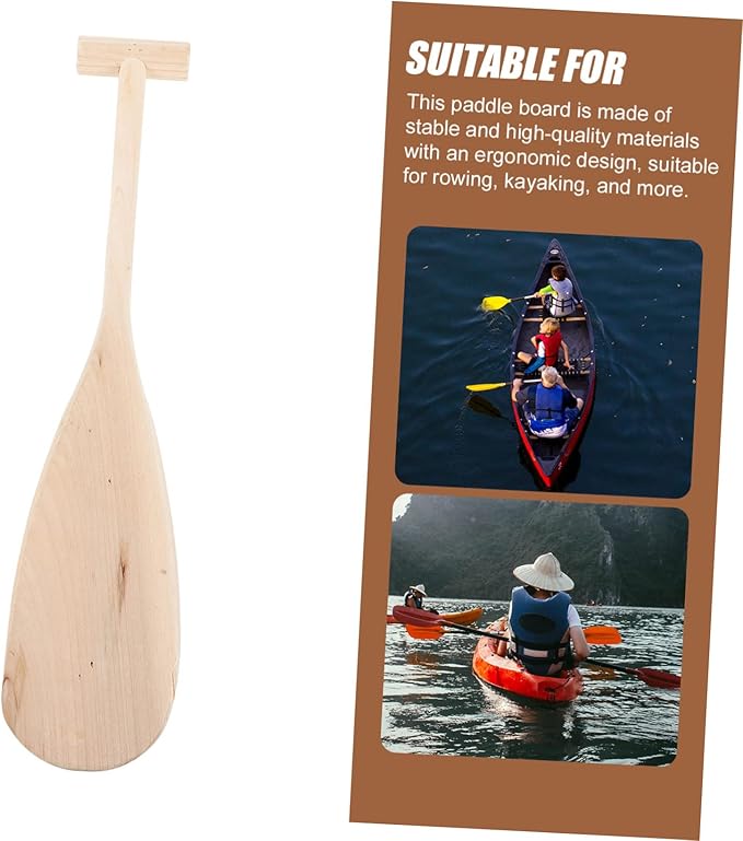 Lightweight Kids Canoes Paddle Decorative Wood Paddle for Children Unisex Performance Boat Accessory