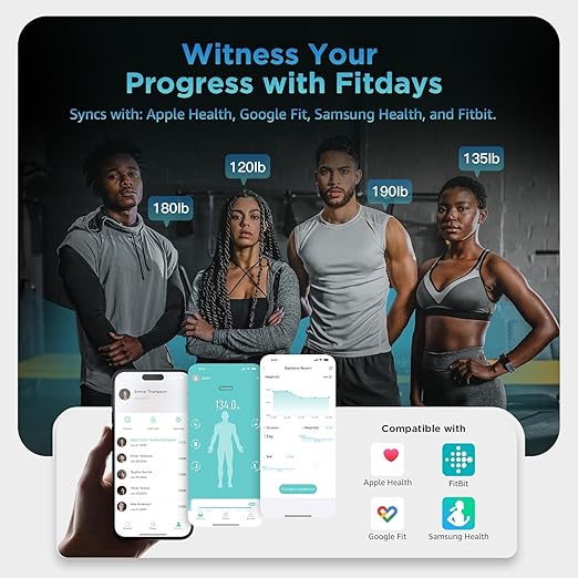 Posture Scale for Body Weight and Fat Percentage, 8 Electrodes Larger Platform Digital Scale for BMI 28 Body Composition Measurement, Bathroom Smart Scales with LED Display FSA or HSA Eligible