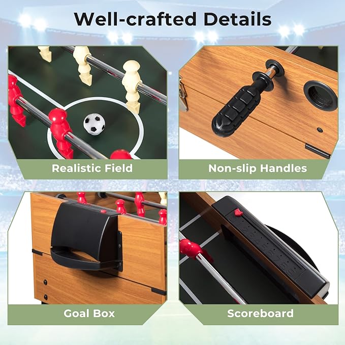 Giantex 3-in-1 Multi Game Table, 48 Inch Combination Game Tables with Foosball, Hockey, Billiards, Combo Game Table Set for Adults Kids Gifts Family Night Arcade Game Room