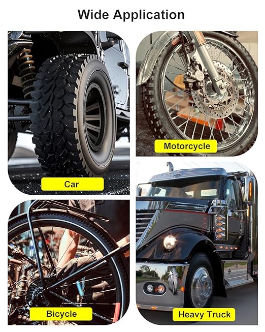 Digital Tire Pressure Gauge with Inflator, 0-200 PSI, 2.5" Color Screen, ±1% High Accuracy, Auto Shut-Off, Rubber Hose & 1/4" NPT Quick Connect Plug & Locking Air Chuck for Cars, SUVs, Motors, Bikes