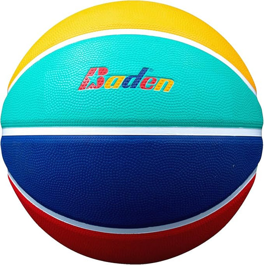 Baden | Legend Court Canvas | Creative Design Outdoor Rubber Game Basketball | Youth & Adult Size 5,6,7
