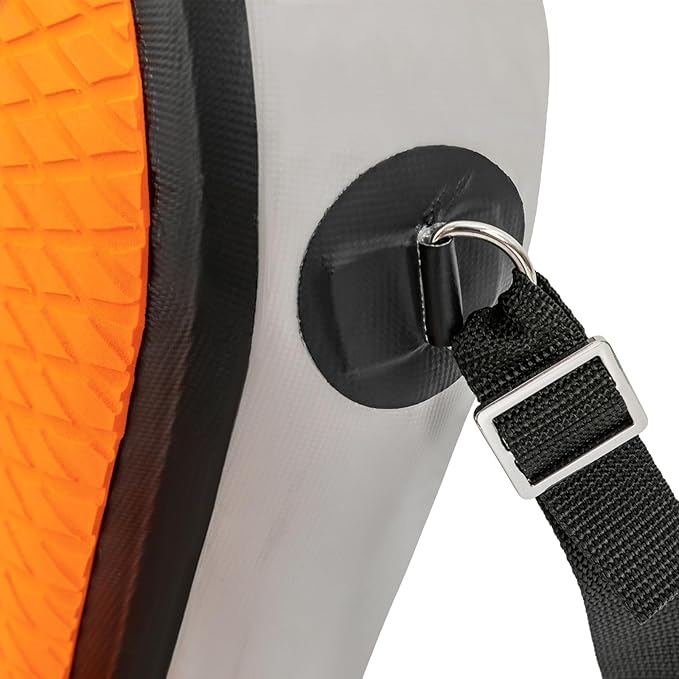 Universal Kayak Seat with Back Support - EVA Padded Thicken Seat Cushion for Kayaking, Canoeing, Rafting, Fishing & Paddle Boards - Adjustable Straps for Comfort and Durability (Orange)