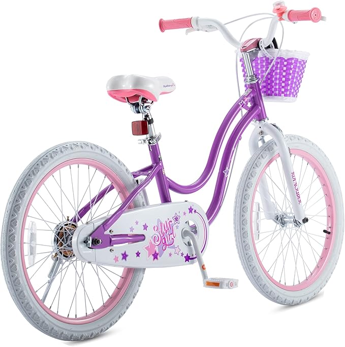 RoyalBaby Girls Bike EZ Bike Stargirl Training Free Balance to Pedal Easy Learning Bicycle, 12-20 Inch for Toddlers & Big Kids.