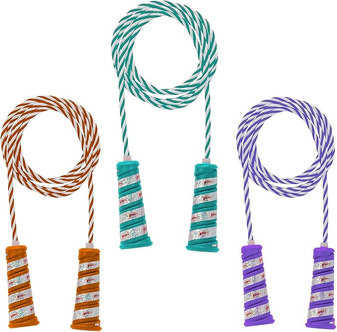 Wham-O Hula Hoop Jump Rope, 7 Feet Skipping Rope with Spiral Handles, for Indoor Outdoor Fitness Exercise Weight Loss