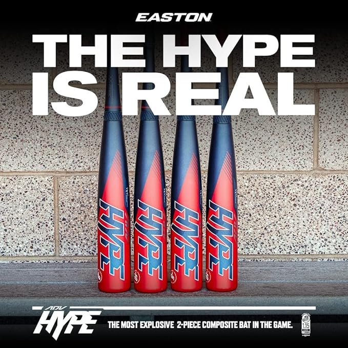 Easton | Hype Baseball Bat | BBCOR | -3 Drop | 2 Pc. Composite