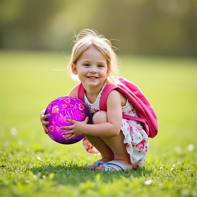 Soccer Ball Size 3, Size 4 - Kids Aged 3-5 6-8 8-12 Outdoors Sports Training Playing Ball Set with Pump Teens Girls Boys Back to School Gift