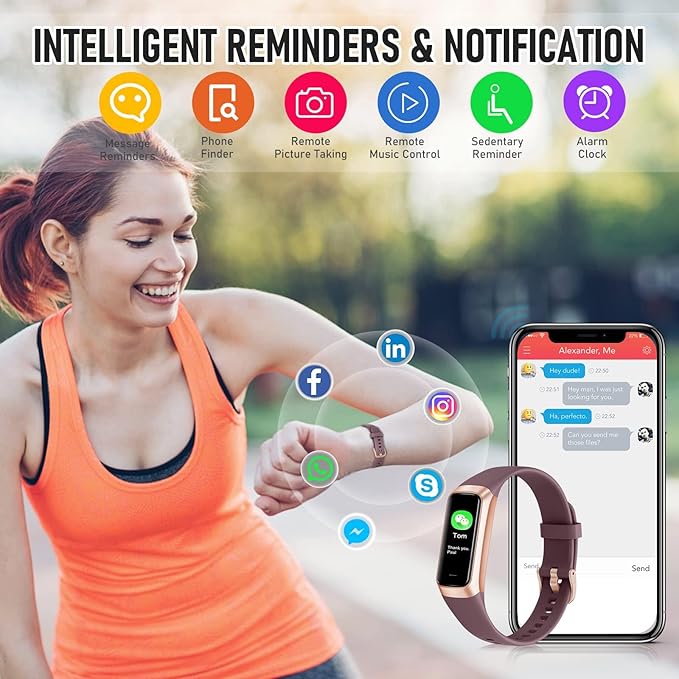 Fitness Tracker, Blood Pressure Watch with 24/7 Heart Rate, Step Counter for Walking, Step Trackers Activity Pedometer for Women Men Android iOS