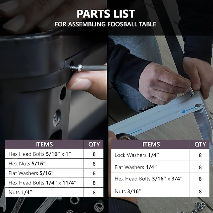 Outdoor Foosball Table Adult Size - Game Tables for Adults with Balls & Players - Soccer Table Game for Indoor Use - Weatherproof Perfect for Tournaments