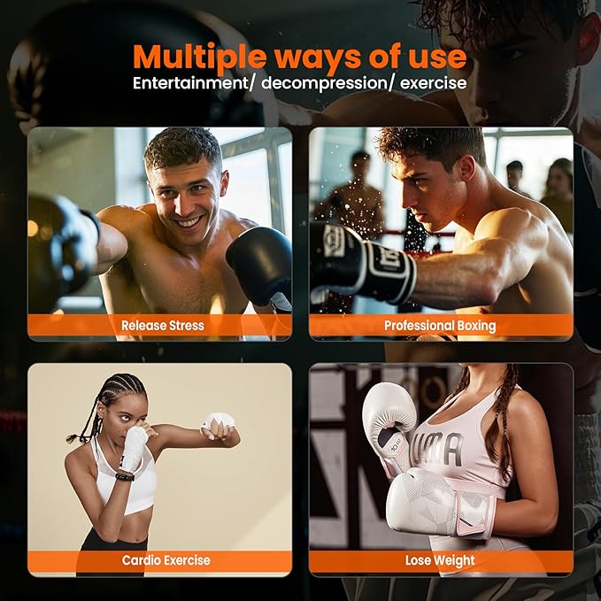 INNOLIFE Boxing Bar, Height Adjustable Boxing Spinning Bar, Boxing Bar with Punching Bag, Boxing Equipment for Teens Adults, Black & Red