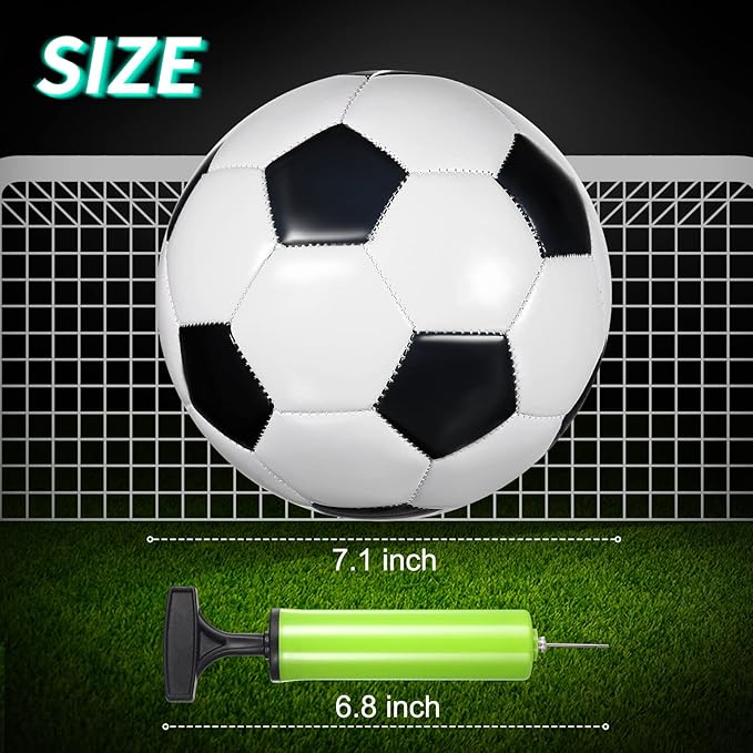 HyDren 24 Pack Soccer Balls Bulk with Pump Official Outside Christian Charity Donation Sport Soccer Balls Gifts for Teens Adults