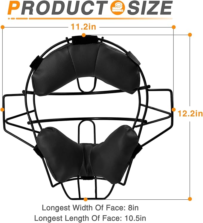Baseball Catcher Mask Umpire Mask,Full-Face Protection Mask for Baseball,Lightweight Secure Fit Provides Maximum Protection and Comfort – Does Not Obstruct View