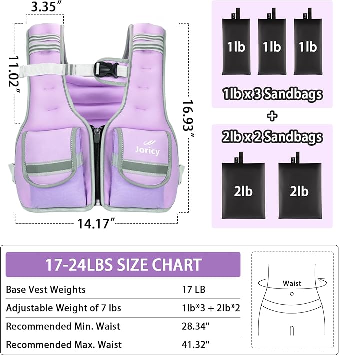 Weighted Vest Woman Men 5-12lb/9-16lb/17-24lb/23-30lb Body Weight Vest with 5 Adjustable Weights Weighted Vests with Zipper Women Rucking Vests for Walking Running Strength Training Workout