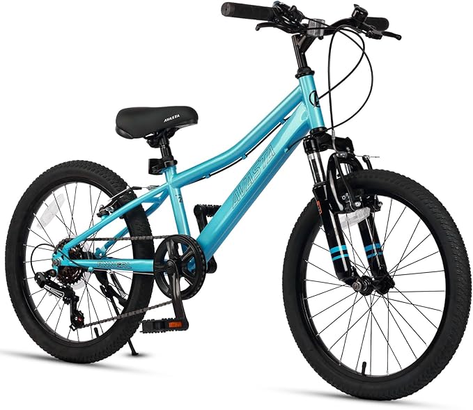 AVASTA Govet 20'' Kids Mountain Bike for 6-12 Years Old Boys Girls with Suspension Fork, 6 Speeds Drivetrain, Multiple Colors