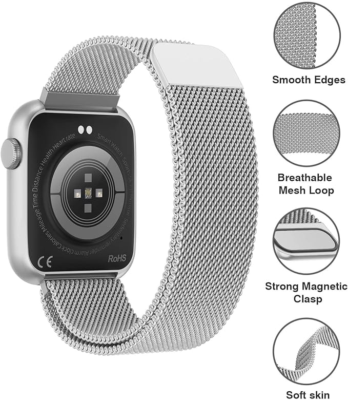 EarlySincere Smart Watch for Women with Bluetooth Call Answer/Dial,1.9'' HD Full Touch Screen Fitness Tracker, Smartwatch with Heart Rate Blood Oxygen Blood Pressure Sleep Monitor for Android iOS